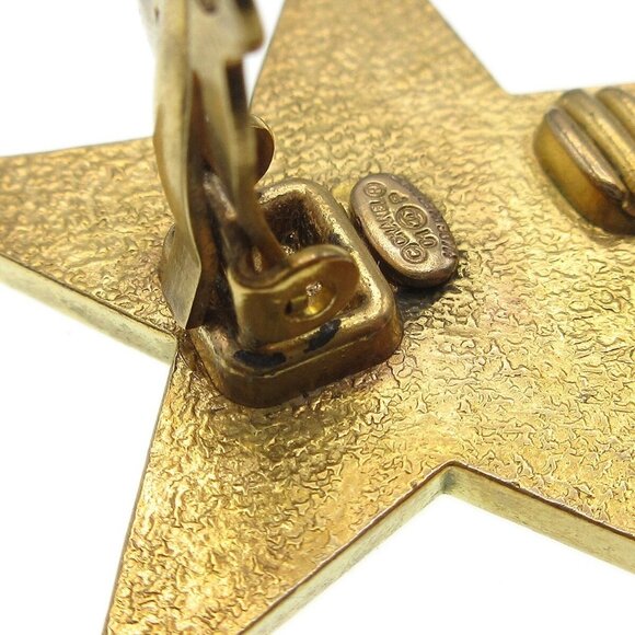 Chanel Star Earrings Clip-On Yellow - Picture 4 of 4